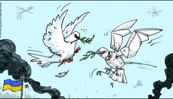 كاريكاتير مقترحات السلام في اوكرانيا / حجاج