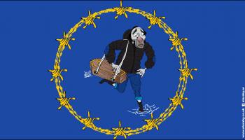 كاريكاتير الهجرة الى اوروبا / نجم 