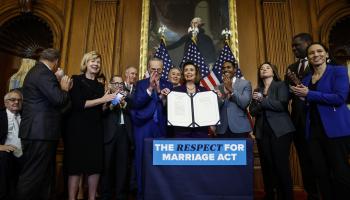 مجلس النواب الأميركي وإقرار احترام زواج المثليين (آنا مانيميكر/ Getty) 