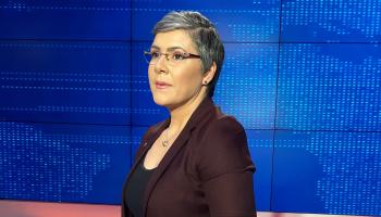 سامية حسين مقدمة اخبار في التلفزيون التونسي/ فيسبوك