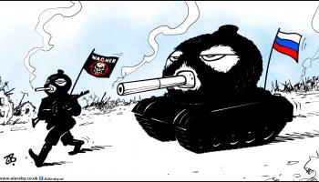 كاريكاتير الجيش الروسي ومجموعة فاغنر / حجاج