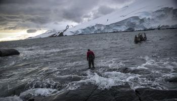 جليد ومياه في القطب الجنوبي (الأناضول)