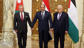 القمة الثلاثية في قصر الاتحادية في القاهرة، 17 يناير 2023 (الأناضول)