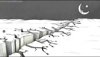 كاريكاتير زلزال تركيا وسورية حزن / حجاج