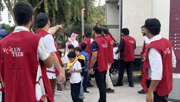 حملة مساعدات في قطر للمتضررين من زلزال فبراير 2023 (الأناضول)