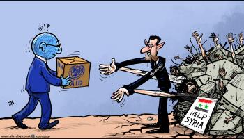 كاريكاتير النظام السوري والزلزال / حجاج