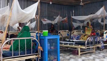 مركز لعلاج سوء التغذية في مخيم كلمه في السودان (عبد المنعم مادبو/ فرانس برس)