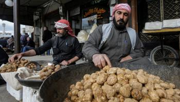 سوق الكمأة في حماة، 6 مارس الحالي (لؤي بشارة/فرانس برس)