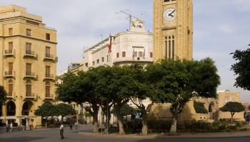 ساعة ساحة النجمة في بيروت في لبنان (جان ميشال كورو/ Getty)