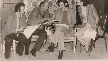 عصام رجي مع شوشو وإبراهيم مرعشلي ومحمد سلمان (أرشيف فارس يواكيم)
