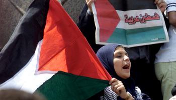 فلسطين حاضرة دوما في مخيلة طلاب مصر (مروان نعماني/فرانس برس)