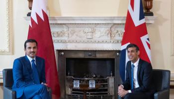 أمير قطر يلتقي رئيس الوزراء البريطاني (الديوان الأميري)