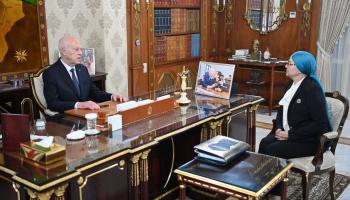لقاء قيس سعيّد مع وزيرة العدل ليلى جفال (الرئاسة التونسية/فيسبوك)