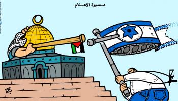 كاريكاتير ١٨ مايو مسيرة الاعلام القدس / حجاج