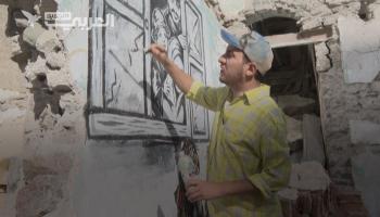 رسومات على جدران عدن تروي مآسي حرب اليمن
