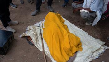 امرأة ماتت من الجوع في تيغراي في إثيوبيا (Getty)