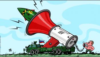 كاريكاتير تهديدات بوتين النووية / حجاج