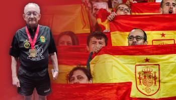 ZARAGOZA, SPAIN - SEPTEMBER 24: . spanish fans prior to the UEFA Nations League League A Group 2 match between Spain and Switzerland at La Romareda on September 24, 2022 in Zaragoza, Spain. (Photo by Xavi Bonilla/DeFodi Images via Getty Images)