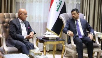 وزير العدل خالد شواني ووزير الصحة صالح الحسناوي في العراق يبحثان الوضع الصحي في السجون (تويتر)