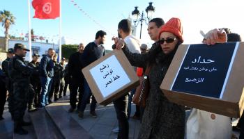 تحرك احتجاجي على وفاة 14 رضيعاً في تونس في 2019 (ياسين قايدي/ الأناضول)