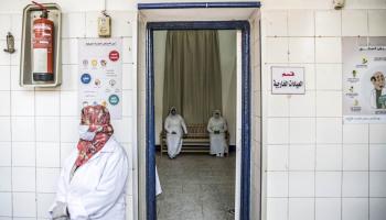 سجينات مصريات في سجن القناطر للنساء في مصر (خالد دسوقي/ فرانس برس)