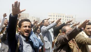 من احتفال الحوثيين بـ"عيد الغدير" في صنعاء، 6 يونيو الماضي (محمد حمود/Getty)