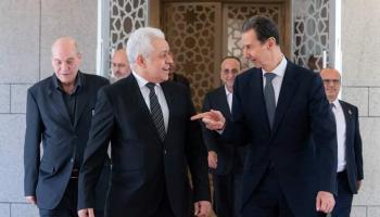 حمدين صباحي يلتقي رئيس النظام السوري بشار الأسد (تويتر)