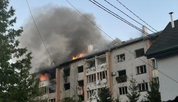 قصف روسي على لفيف غربي أوكرانيا (تويتر)