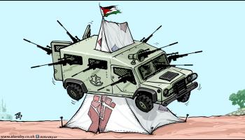كاريكاتير اقتحام المخيم / حجاج