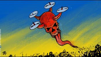 كاريكاتير حرب المسيرات اوكرانيا / حجاج