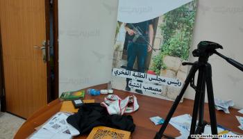 من آثار اقتحام قوات الاحتلال مجلس الطلبة في جامعة بيرزيت (العربي الجديد)