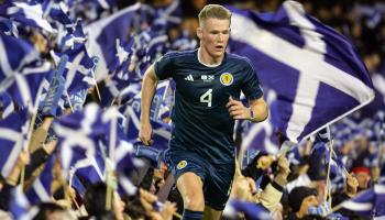 LARNACA, CYPRUS - SEPTEMBER 08: Scotland's Scott McTominay during a UEFA Euro 2024 qualifier between Cyprus and Scotland at the AEK Arena, on September 08, 2023, in Larnaca, Cyprus. (Photo by Craig Foy/SNS Group via Getty Images)