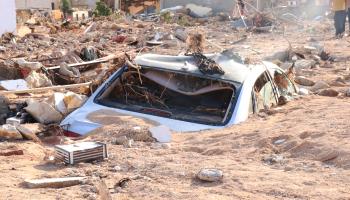 الإعصار دانيال في ليبيا (الأناضول)