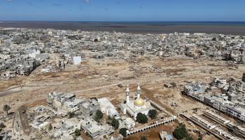مشهد من درنة في ليبيا بعد دانيل (محمد ج. العلواني/ أسوشييتد برس)