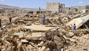 دمار هائل في درنة في ليبيا بعد العاصفة دانيال (يوسف مراد/ أسوشييتد برس)