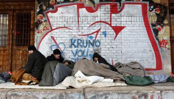 مهاجرون غير نظاميين في كرواتيا (دنيس لوفروفيتش/ فرانس برس)