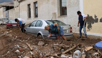 أضرار العاصفة إلياس التي ضربت اليونان (كوستاس بالتاس/ الأناضول)