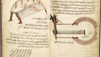 مخطوط عثماني لكتاب عن الموسيقى من القرن الثامن عشر (Getty)