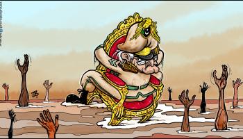 كاريكاتير طوفان ليبيا درنة حفتر / حجاج
