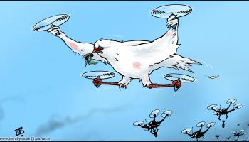 كاريكاتير السلام في عالم الحروب / حجاج