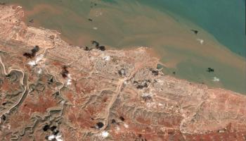 مدينة درنة الليبية في 13 سبتمبر كما تظهرها لقطات الأقمار الصناعية-ميكسار