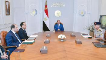 السيسي يجتمع برئيس الوزراء ووزير الدفاع ومدير المخابرات لبحث الوضع في سيناء (فيسبوك)