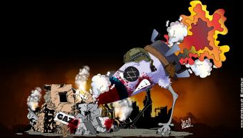 كاريكاتير استهداف المدنيين في غزة / نجم