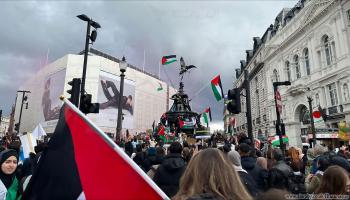 تظاهرة لندن (العربي الجديد)