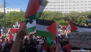 مسيرة حاشدة في تونس دعماً للمقاومة الفلسطينية (العربي الجديد)