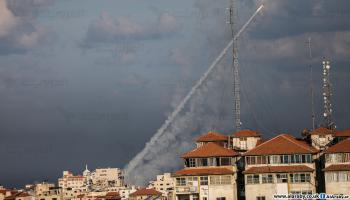 رشقات صاروخية تجاه مناطق بالأراضي الفلسطينية المحتلة (العربي الجديد)