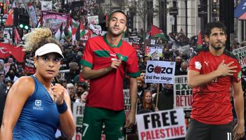 التضامن مع فلسطين متواصل من الرياضيين (العربي الجديد/Getty)