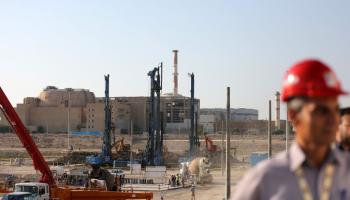 إنشاء مفاعل نووي في بوشهر في إيران في عام 2019 (فاطمة براهيمي/ الأناضول)
