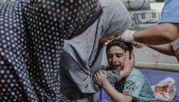 مأساة إنسانية في غزة (ساهر الغرة/ فرانس برس)