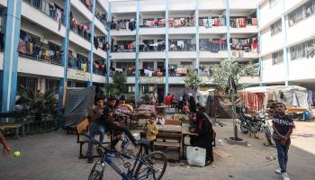 مدرسة أونروا تؤوي نازحين في غزة (دعاء الباز/ الأناضول)